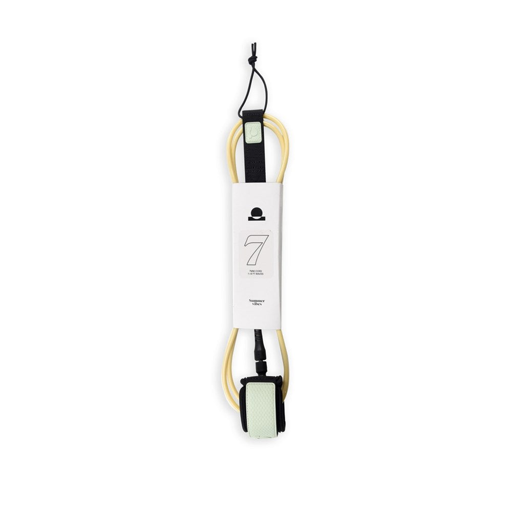 Summer vibes Session 7ft Surfboard leash - Mint/Tan