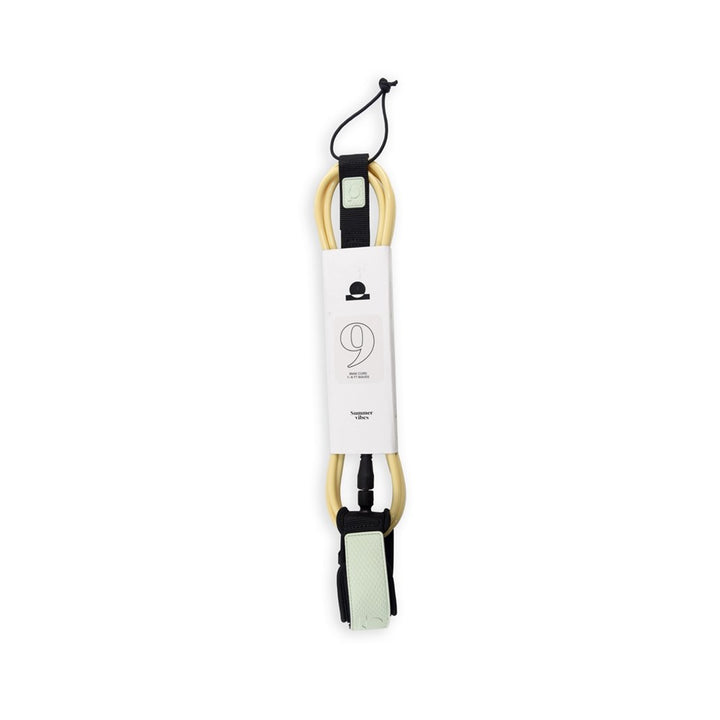 Summer vibes Session 9ft Longboard Surfboard Ankle leash - Mint/Tan