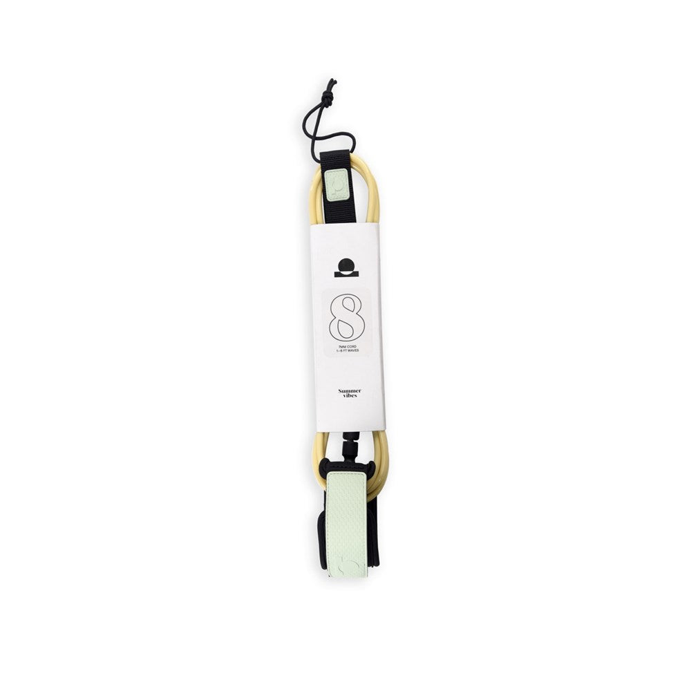 Summer vibes Session 8ft Surfboard leash - Mint/Tan