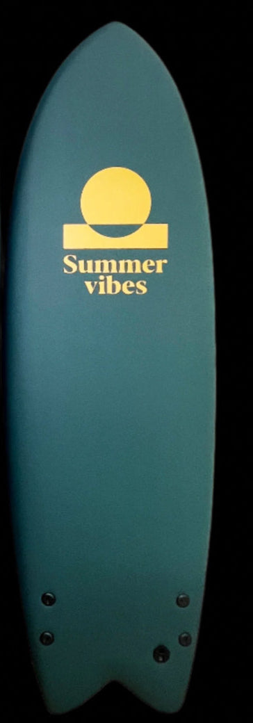 Summer vibes Limited Edition Softboard Fish 5'8 - Green/Gold