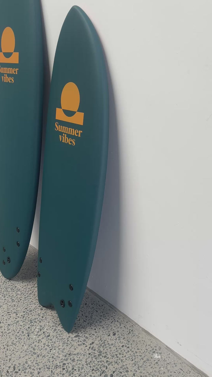 Summer vibes Limited Edition Team Softboard Mini Mal 7' - Green/Gold